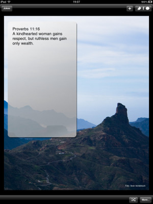 ... between sayings easily (swipe left, swipe right or click on a saying