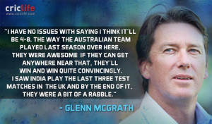 Glenn McGrath predicts India to lose 0-4