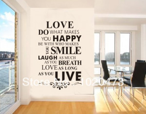 Love Quotes -Love As Long As Your Life!Family Letter Love Wall Quotes ...