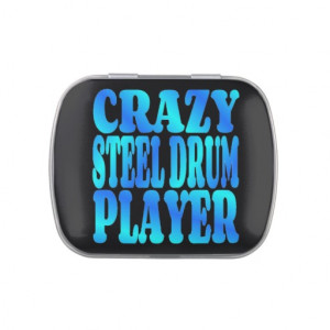 Crazy Steel Drum Player Jelly Belly Tin