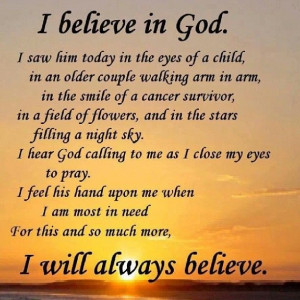 believe in God