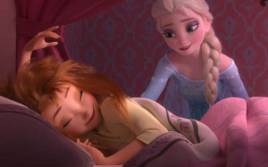 Frozen Fever: Elsa wakes up sister Anna on her birthday Photo: DISNEY