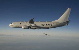 Mk54 torpedo dropped from a Boeing /US Navy P-8I on a recent weapon ...