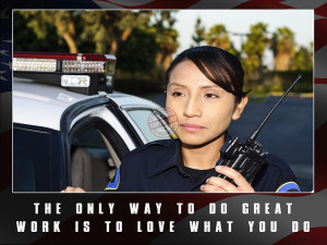 Female Police Officer Motivation Poster featuring a female officer and ...