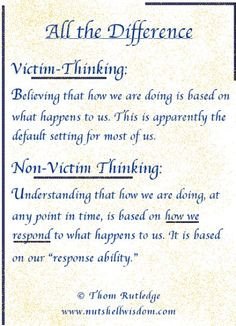 Victim Mentality - Understand It / Change It