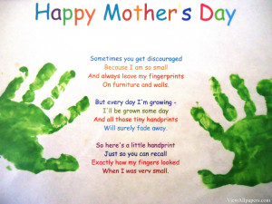 Mothers Day Handprint Poem High Resolution Wallpaper, Free download ...