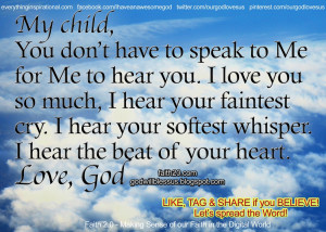 It's an honor Lord to be Your child.