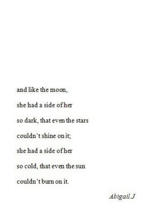 ... moon Grunge broken dark feelings bright sadness poetry poem letters