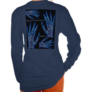 Blue Hand X-ray T-shirt (design on back)