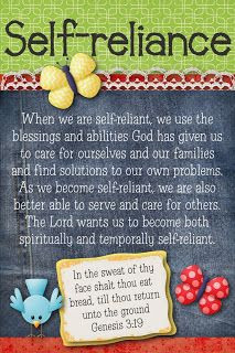 ... self reliance more lds young women self reliance yw lessons november