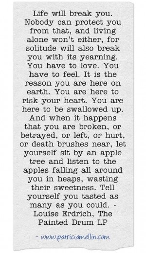 You are here to risk your heart