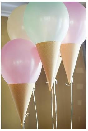... decor: Make ice cream cone balloons for your next ice cream social
