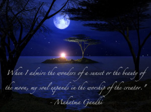 ... Admie the Wonders of a Sunset or the Beauty of the Moon - Beauty Quote