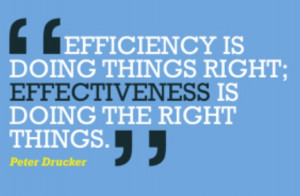 Quotes + Thoughts | Drucker on efficiency and effectiveness