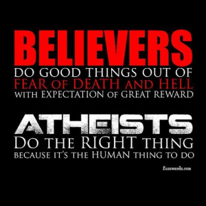 believers vs. atheists