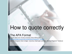 How to quote correctly