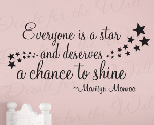 Everyone Star and Deserves Shine Marilyn Monroe Inspirational ...