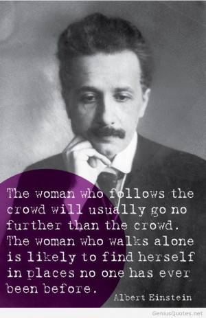 Albert Einstein about woman quote