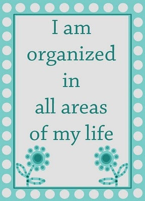 am organized in all areas of my life.