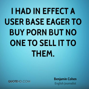 had in effect a user base eager to buy porn but no one to sell it to ...