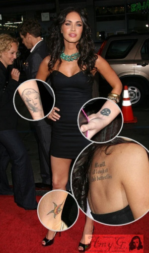 megan fox s tattoo of the quote hairstyle angelina jolie tattoos megan ...
