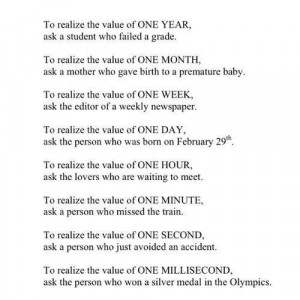 realizing the value of time