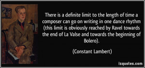 to the length of time a composer can go on writing in one dance