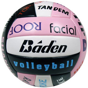 Baden's Motivational Sayings Volleyball in Black and Pink