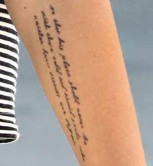 Miley Cyrus Arm Tattoo Meaning