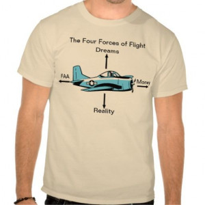 The four forces of flight aviation humour T-shirt. Just the gift for a ...
