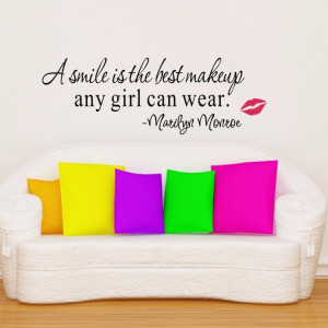 Is the Best Makeup Any Girl Can Wear Marilyn Monroe Wall famous Quotes ...