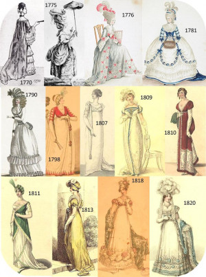 Late 1700s, early 1800s fashion plate