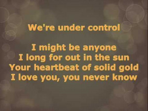 Under Control - Calvin Harris and Alesso (WITH LYRICS ON SCREEN)