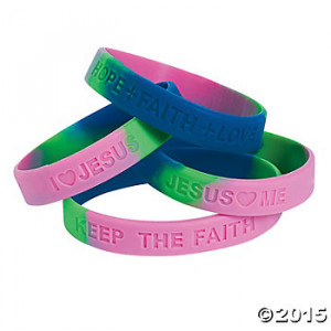 Silicone Religious Sayings Bracelets