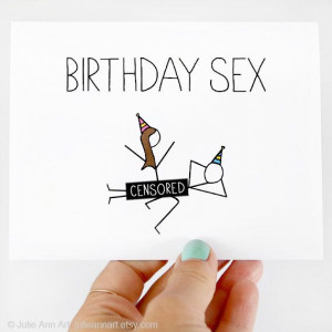 Funny Birthday Card. Birthday Sex Card. Boyfriend Birthday Card. via ...
