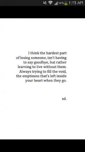 it's so hard to say goodbye