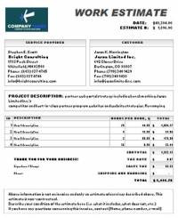 top4download.comExcel work estimate invoice