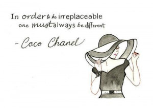 black and white, chanel quote, chic, coco chanel quote, coco channel ...