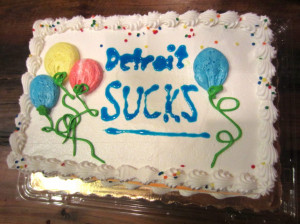Going away cake for a coworker who said the only down side of her new ...