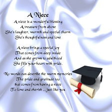 Personalised Coaster - Niece Poem - Graduation + FREE GIFT BOX