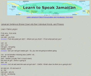 Jamaican Patwa Words...