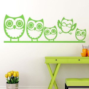 Owl Family Wall Decal