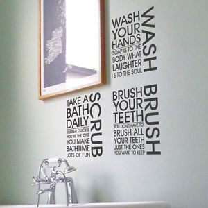 Brush-Wash-Scrub-Bathroom-Shower-Toilet-Art-Quote-Wall-Stickers-Wall ...
