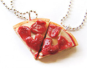 Friend Necklaces, Miniature Food Jewelry, Polymer Clay Food Friendship ...