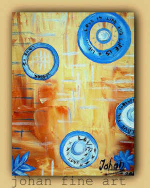 art acrylic painting palette knife with love by paintingcanvas, $90.00