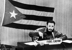Revolutionary: Cuban leader Fidel Castro (at a speech on October 22 ...
