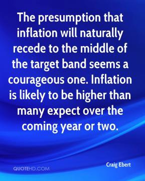 Craig Ebert - The presumption that inflation will naturally recede to ...