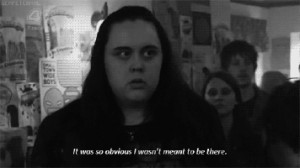 black and white, bw, my mad fat diary, out of place, quote