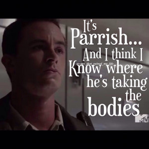 Imm so happy the gang have finally figured out it's Parrish taking the ...