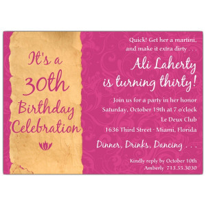 invitations birthday invitations milestone invitations 30th birthday ...
